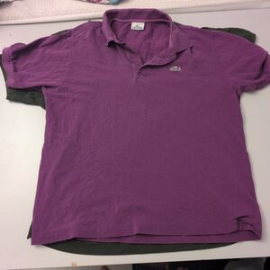 Lacoste Purple And Dark Green Polo Shirt